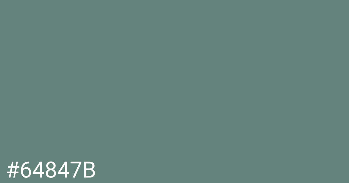 Hex color #64847b graphic