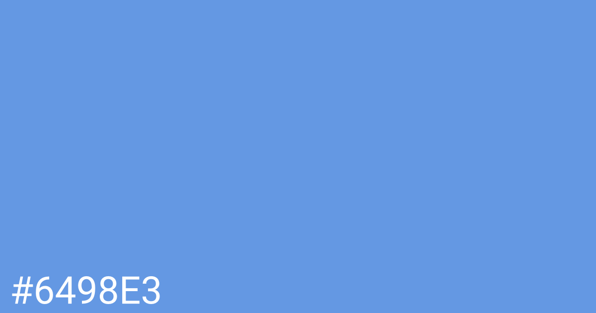 Hex color #6498e3 graphic