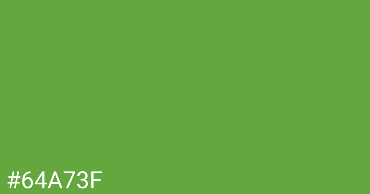 Hex color #64a73f graphic