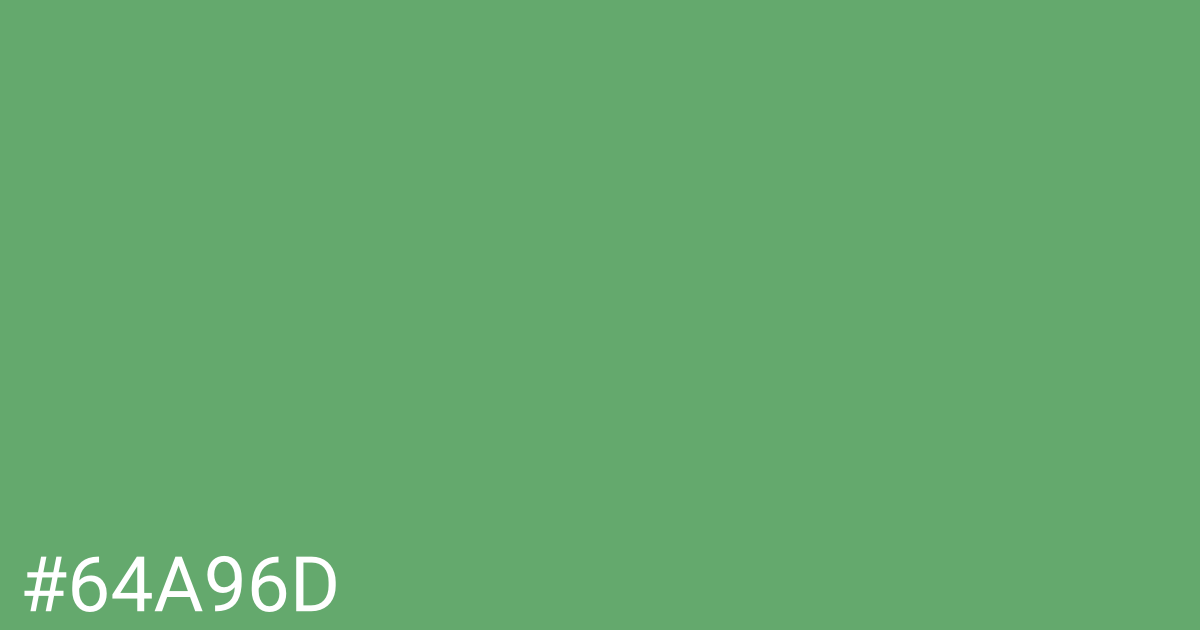 Hex color #64a96d graphic