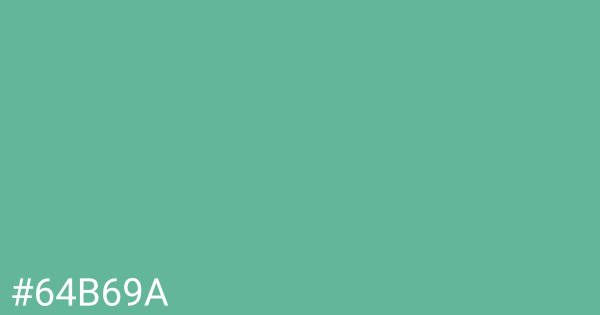 Hex color #64b69a graphic