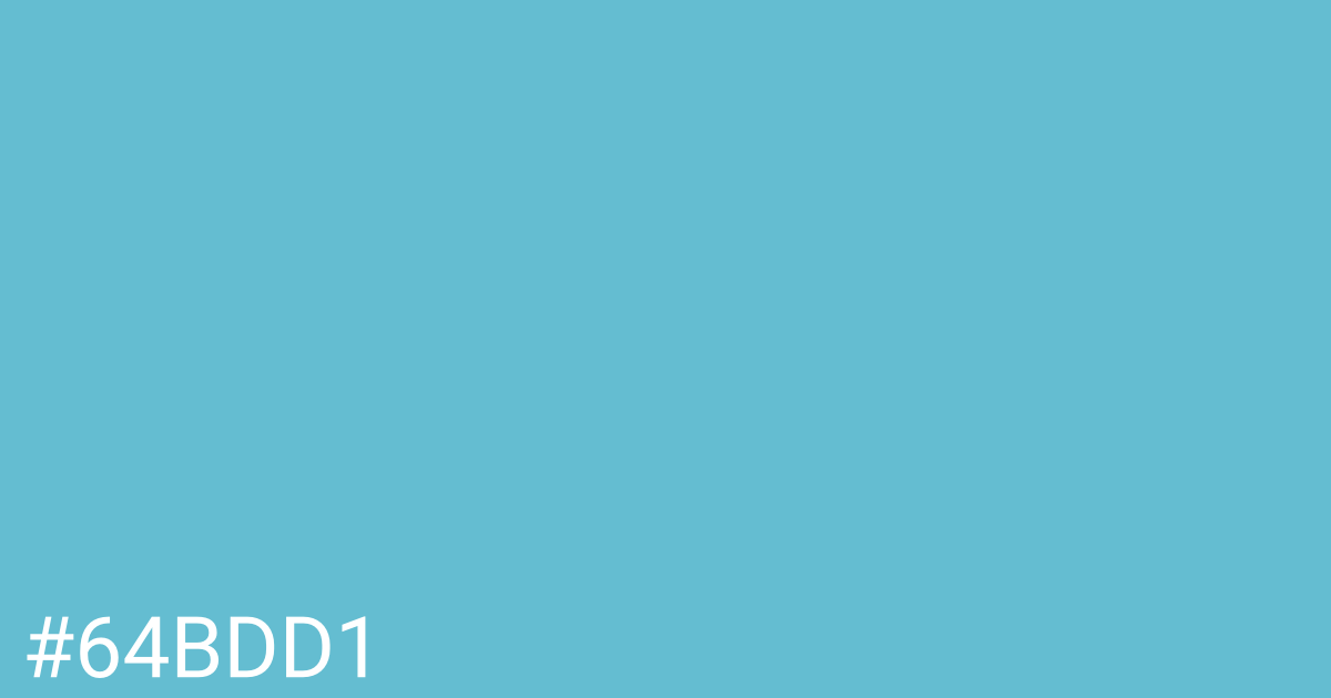 Hex color #64bdd1 graphic