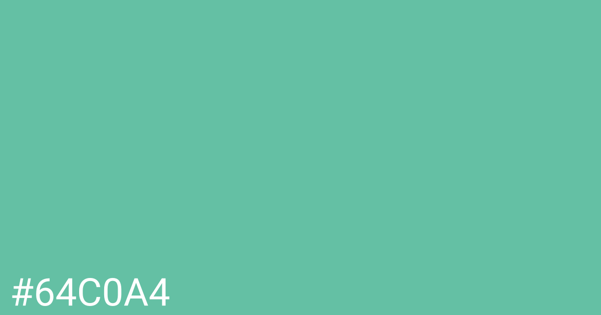 Hex color #64c0a4 graphic