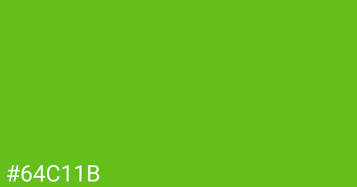 Hex color #64c11b graphic