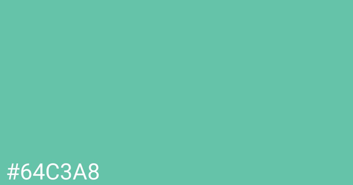 Hex color #64c3a8 graphic