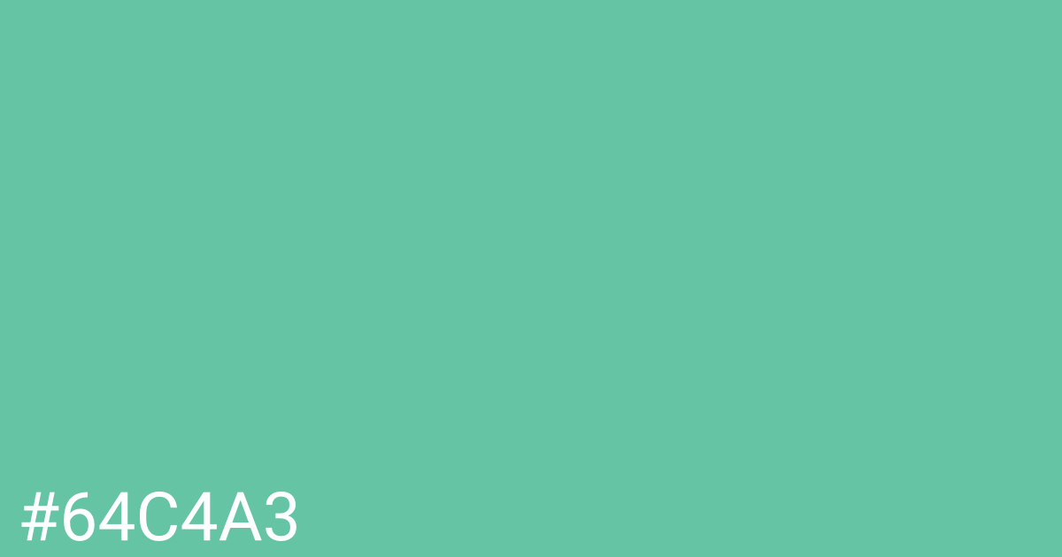 Hex color #64c4a3 graphic