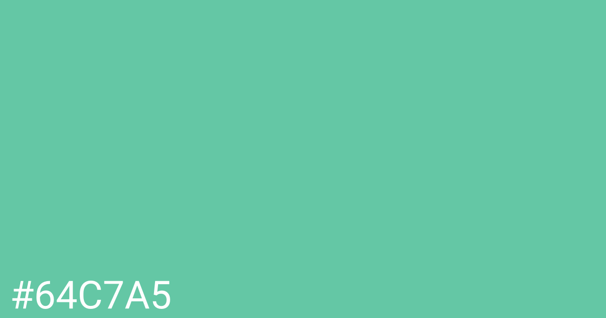 Hex color #64c7a5 graphic