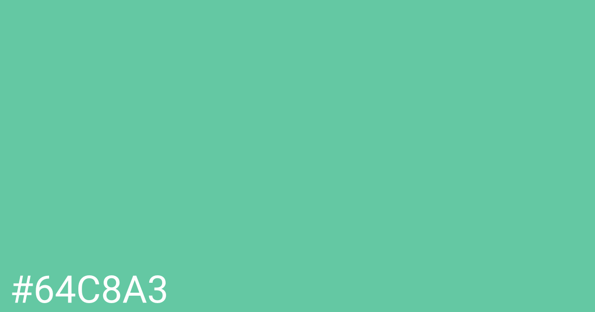 Hex color #64c8a3 graphic