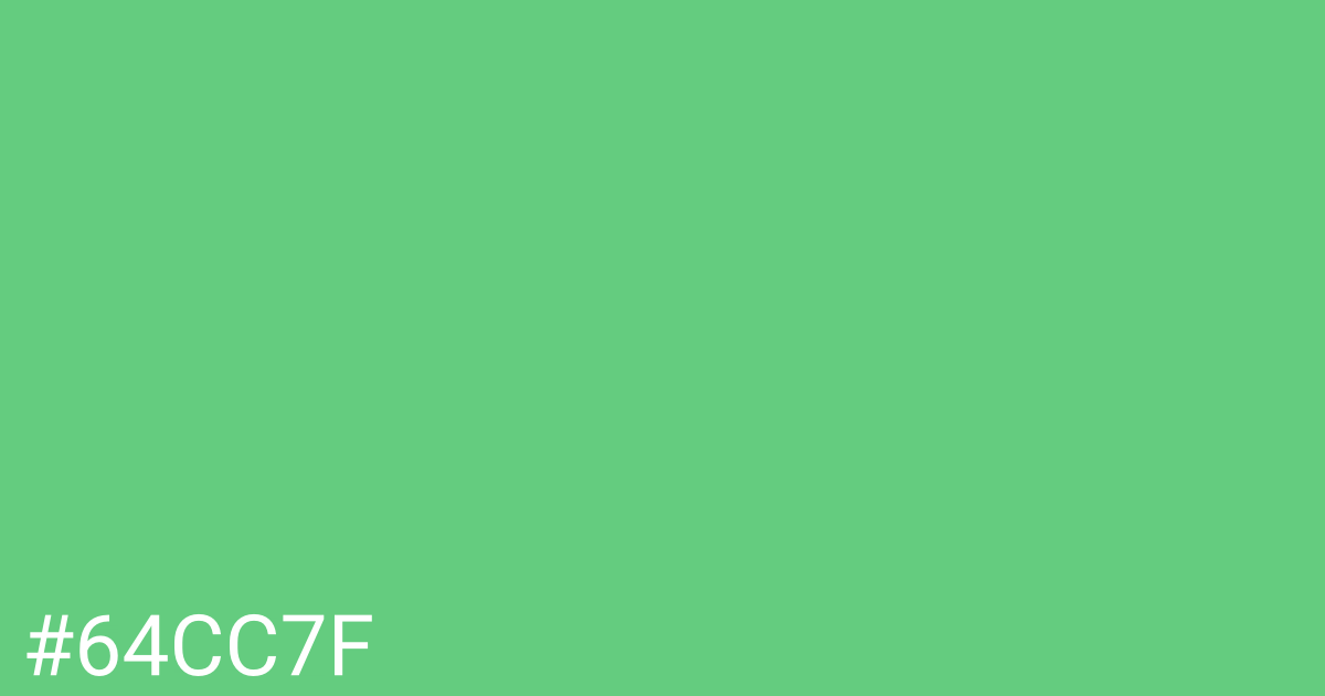 Hex color #64cc7f graphic