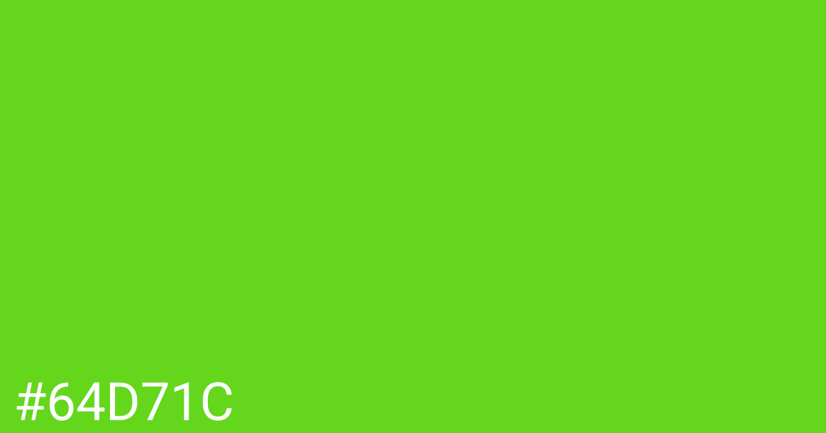 Hex color #64d71c graphic