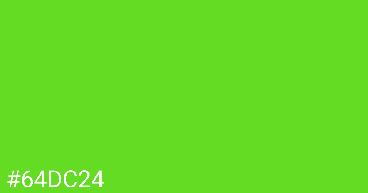 Hex color #64dc24 graphic