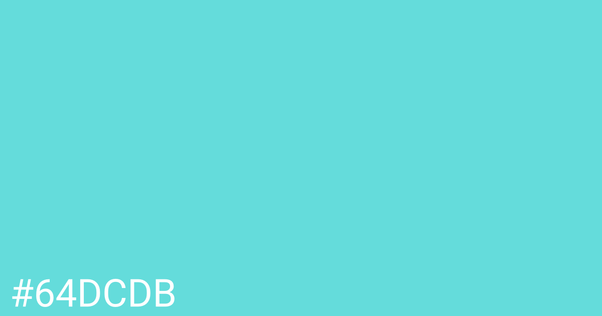 Hex color #64dcdb graphic