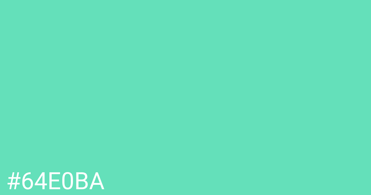 Hex color #64e0ba graphic