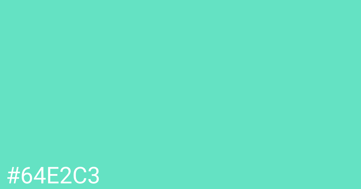 Hex color #64e2c3 graphic