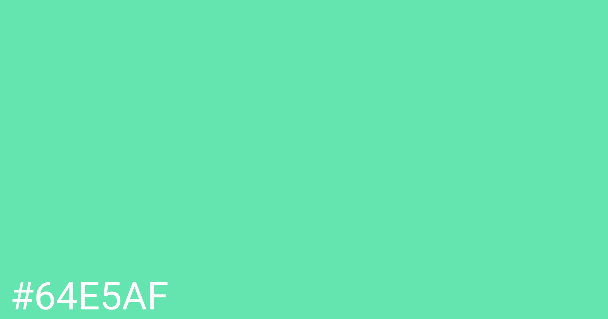 Hex color #64e5af graphic
