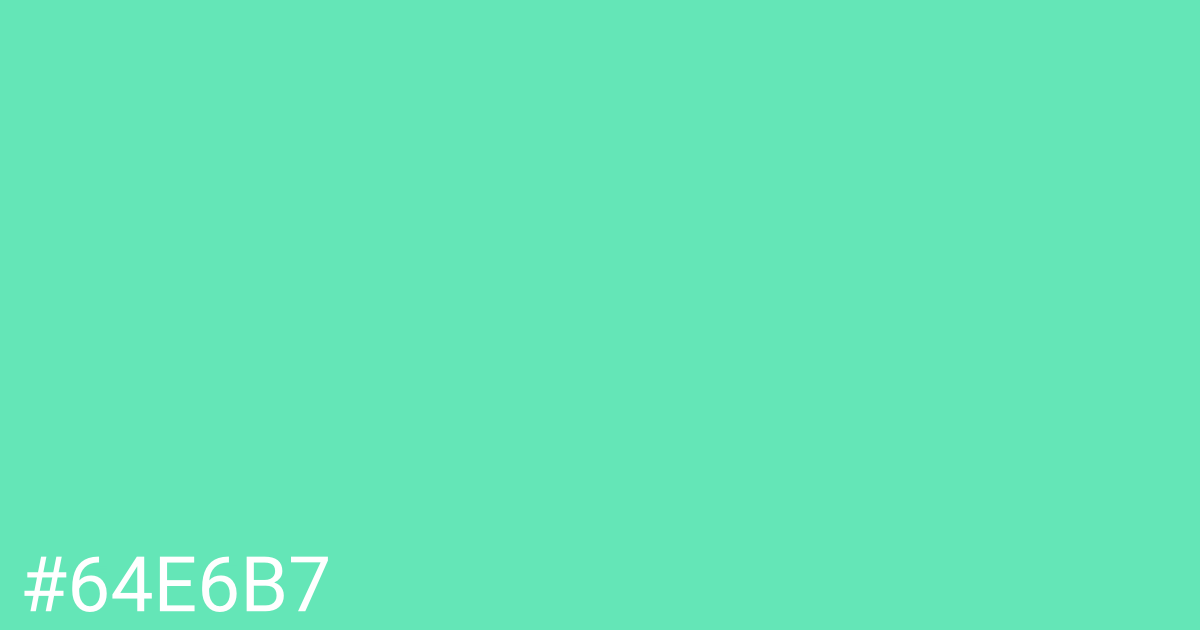 Hex color #64e6b7 graphic