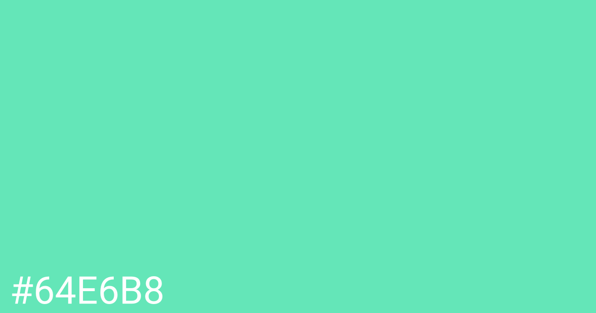 Hex color #64e6b8 graphic