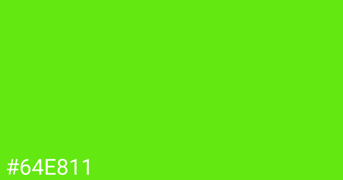 Hex color #64e811 graphic