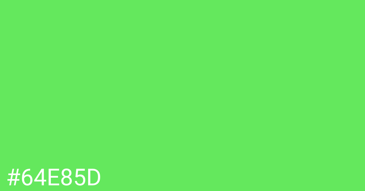 Hex color #64e85d graphic