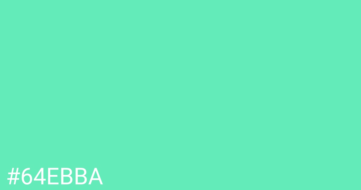 Hex color #64ebba graphic