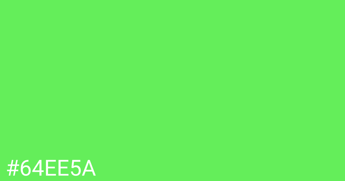 Hex color #64ee5a graphic