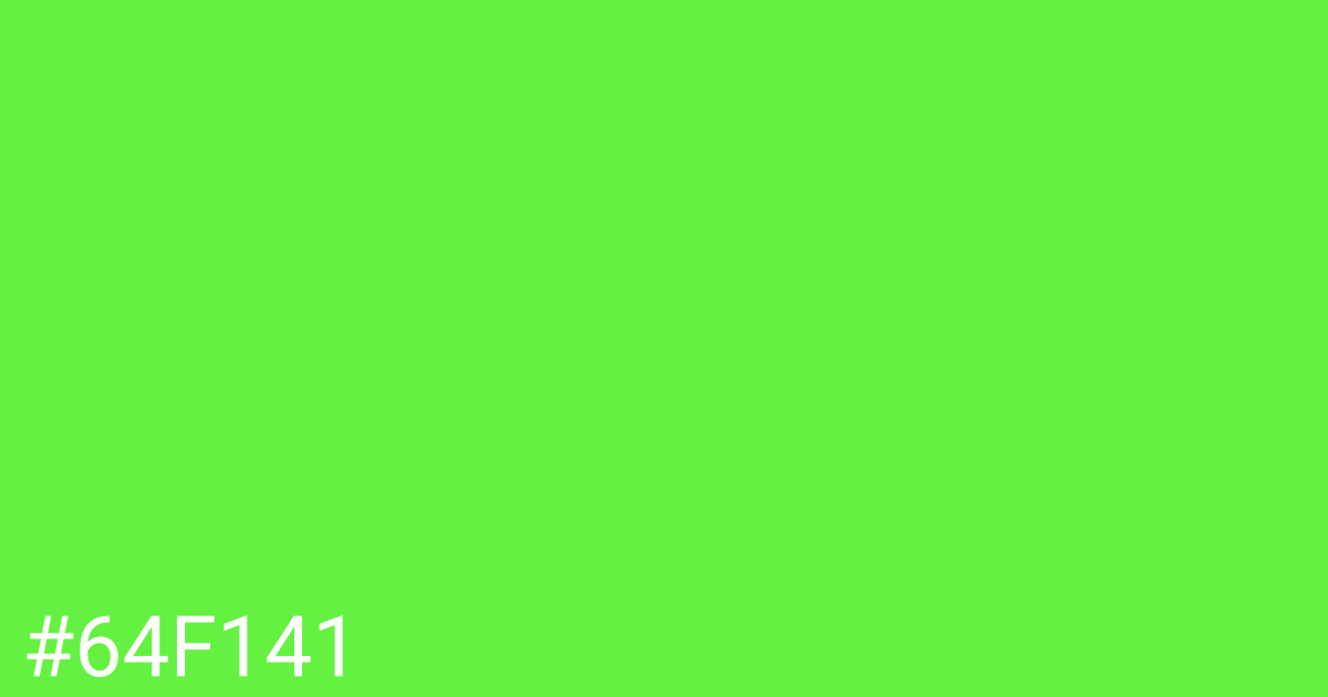 Hex color #64f141 graphic