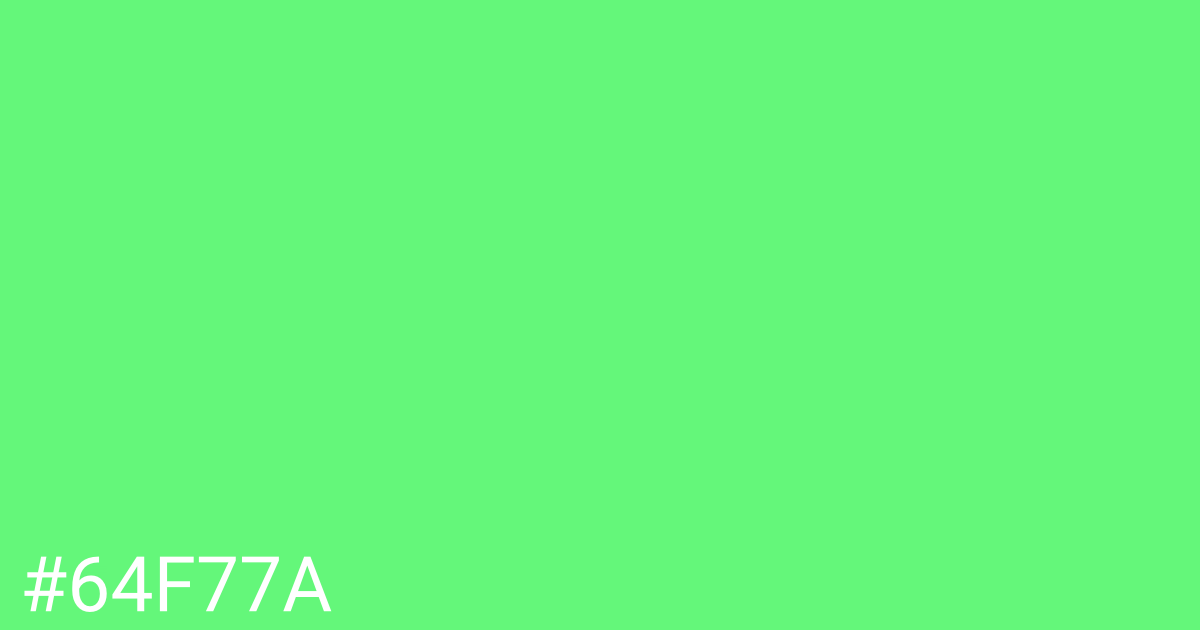 Hex color #64f77a graphic