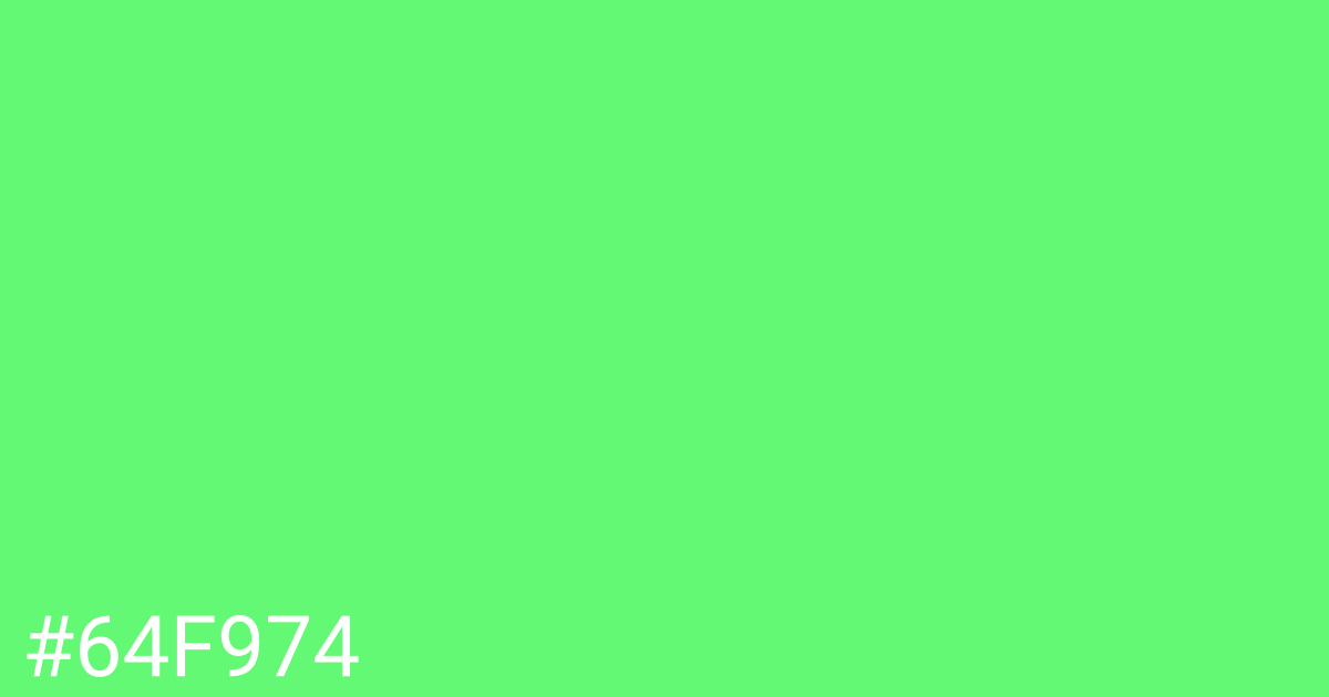 Hex color #64f974 graphic