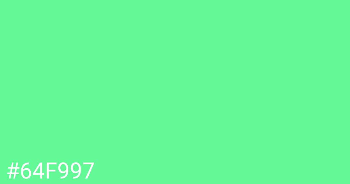 Hex color #64f997 graphic