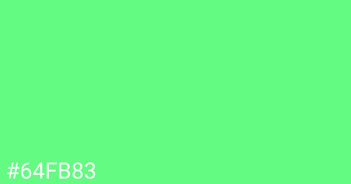 Hex color #64fb83 graphic