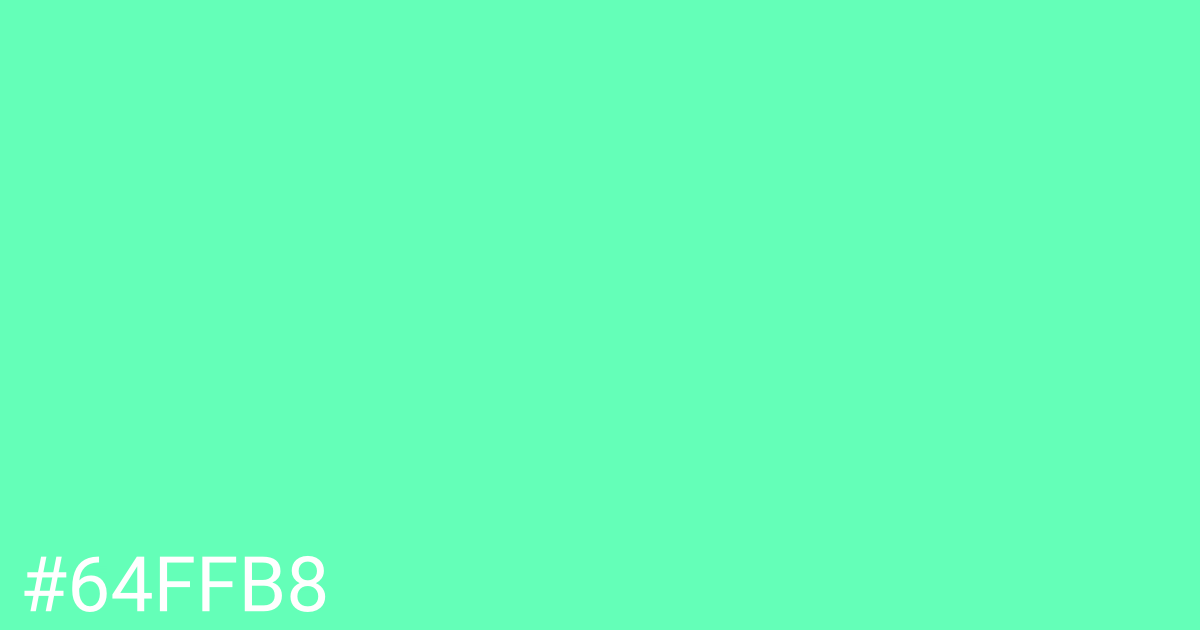 Hex color #64ffb8 graphic