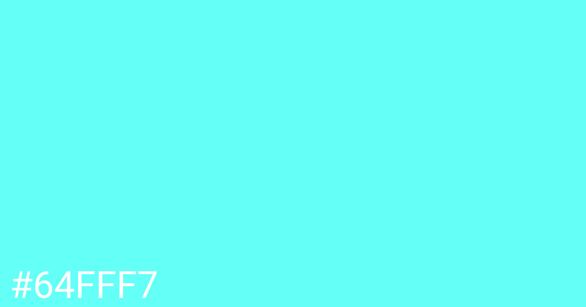 Hex color #64fff7 graphic