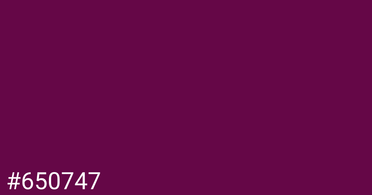 Hex color #650747 graphic