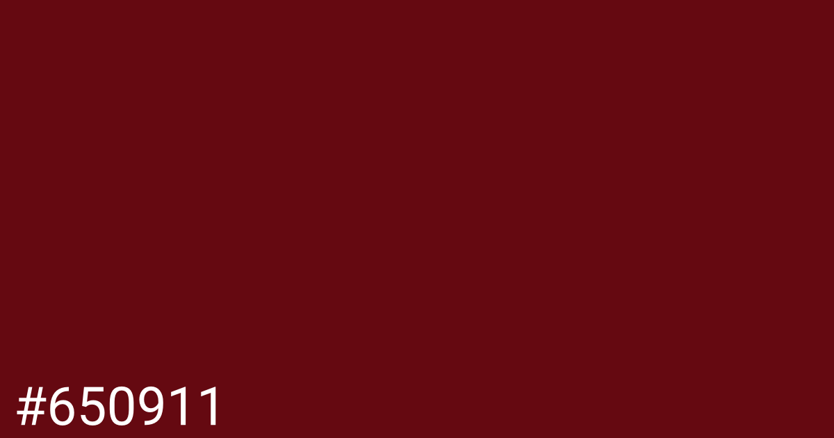 Hex color #650911 graphic