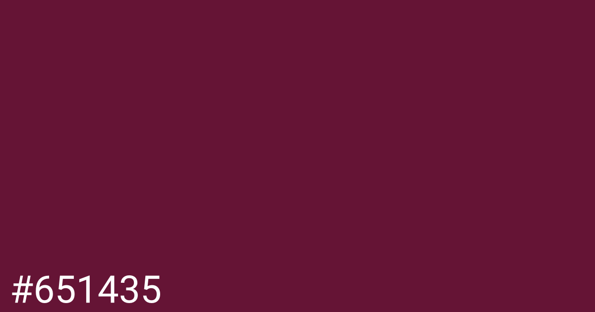 Hex color #651435 graphic