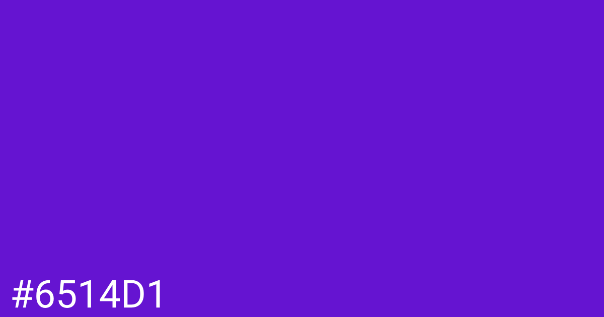 Hex color #6514d1 graphic