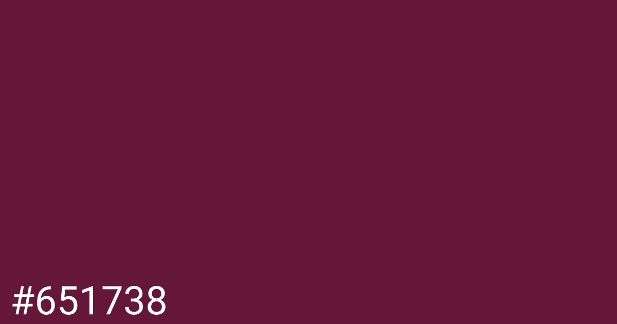 Hex color #651738 graphic