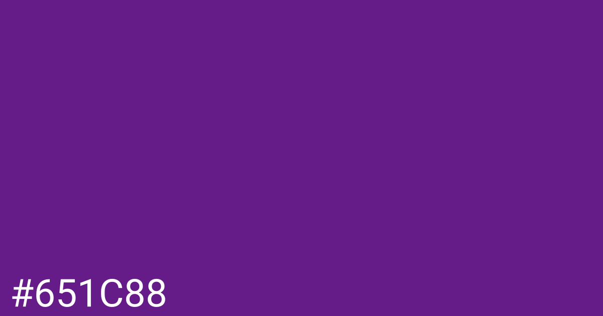 Hex color #651c88 graphic