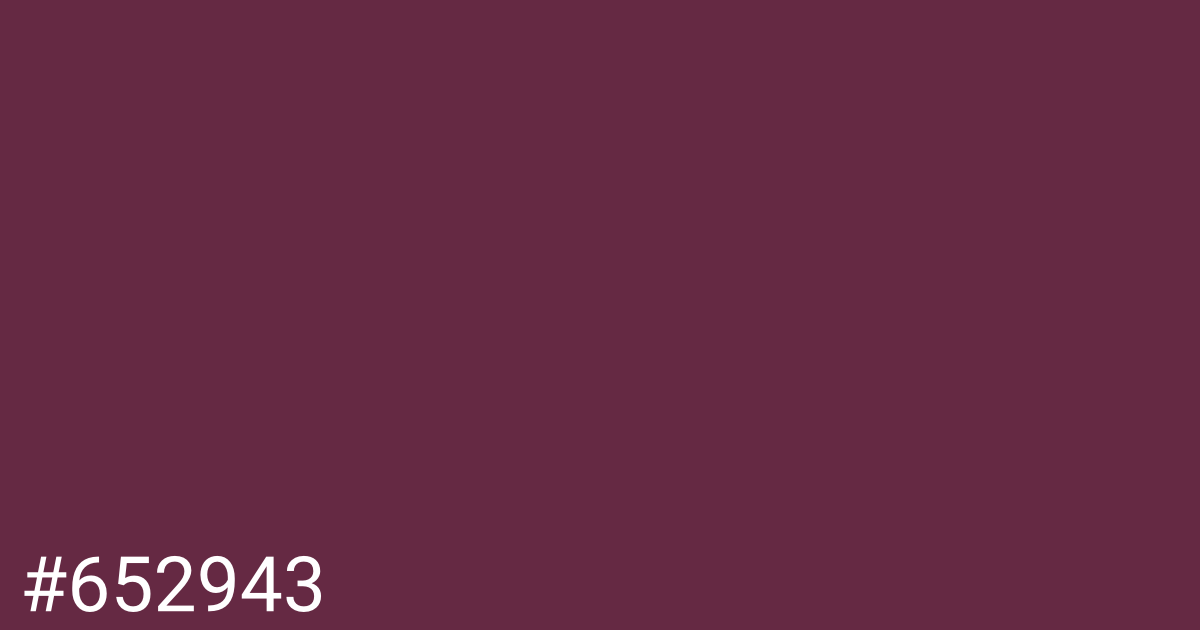 Hex color #652943 graphic