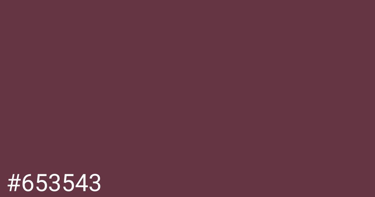 Hex color #653543 graphic