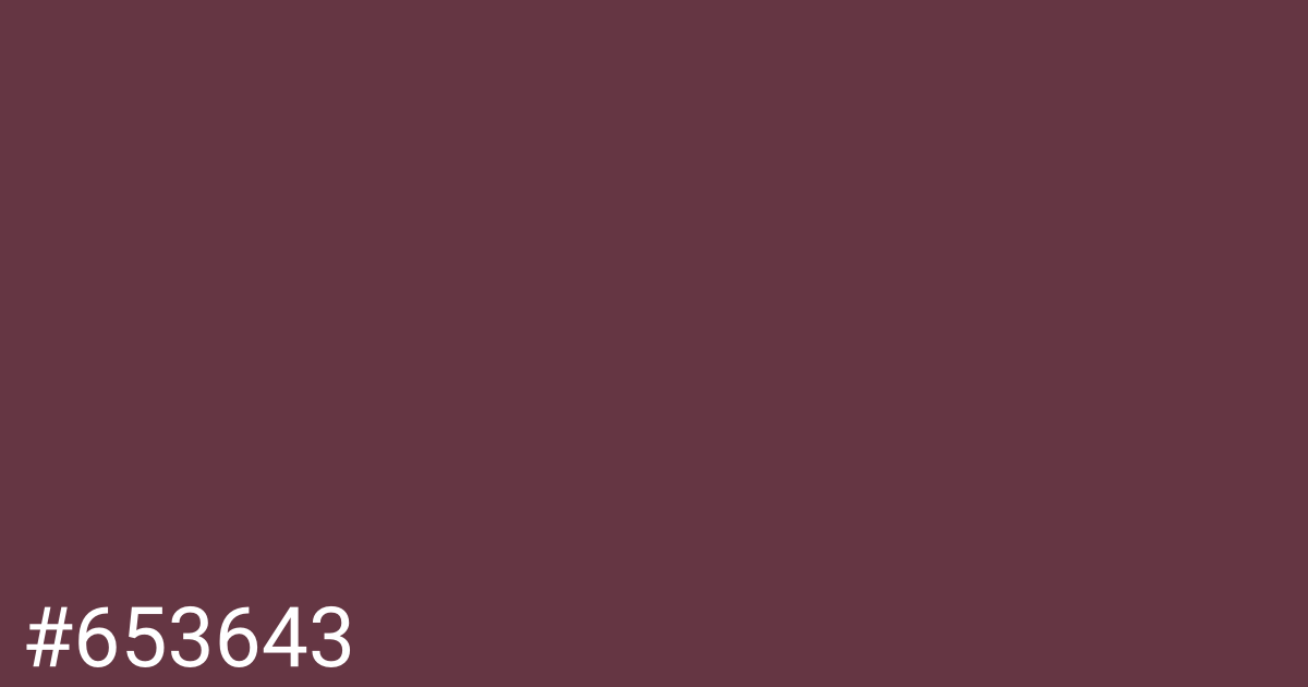 Hex color #653643 graphic