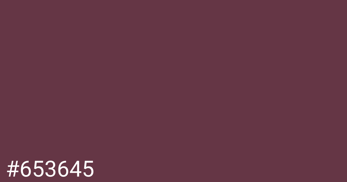 Hex color #653645 graphic