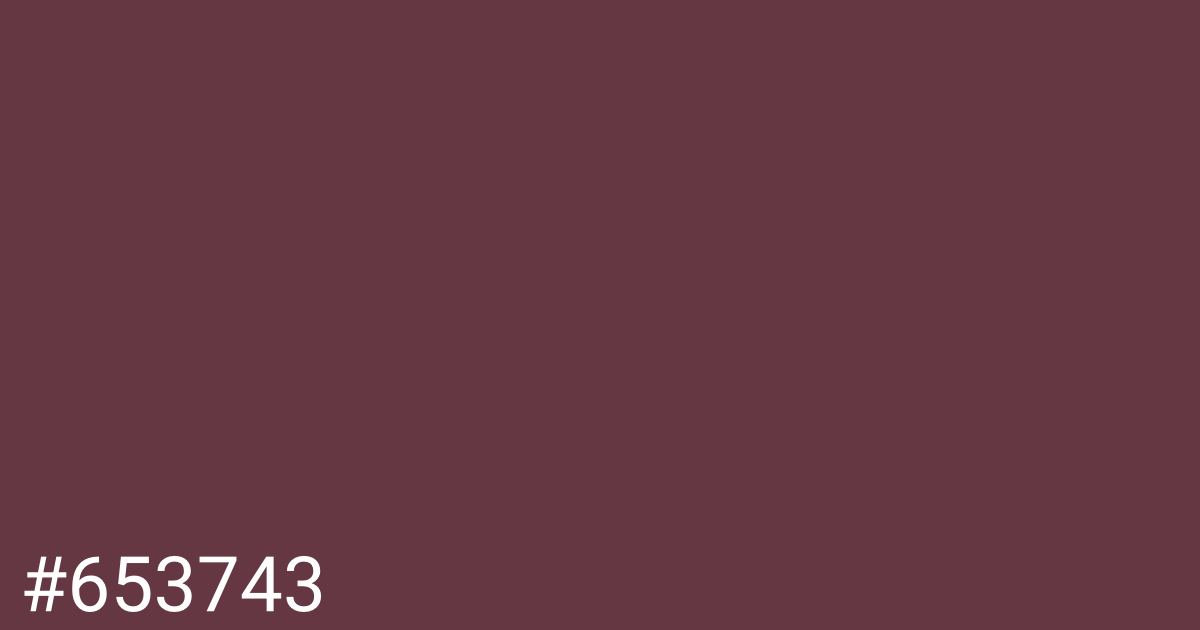 Hex color #653743 graphic