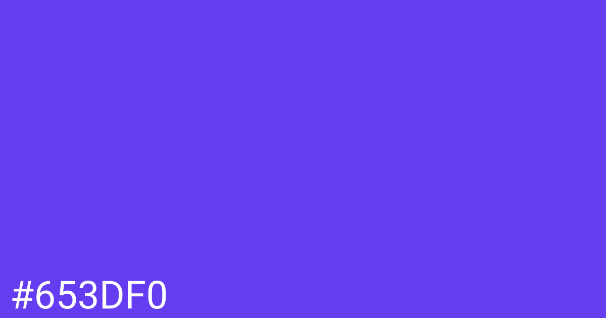 Hex color #653df0 graphic