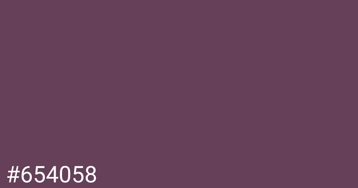 Hex color #654058 graphic