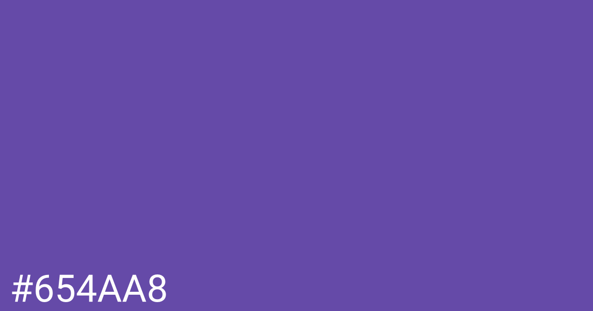 Hex color #654aa8 graphic