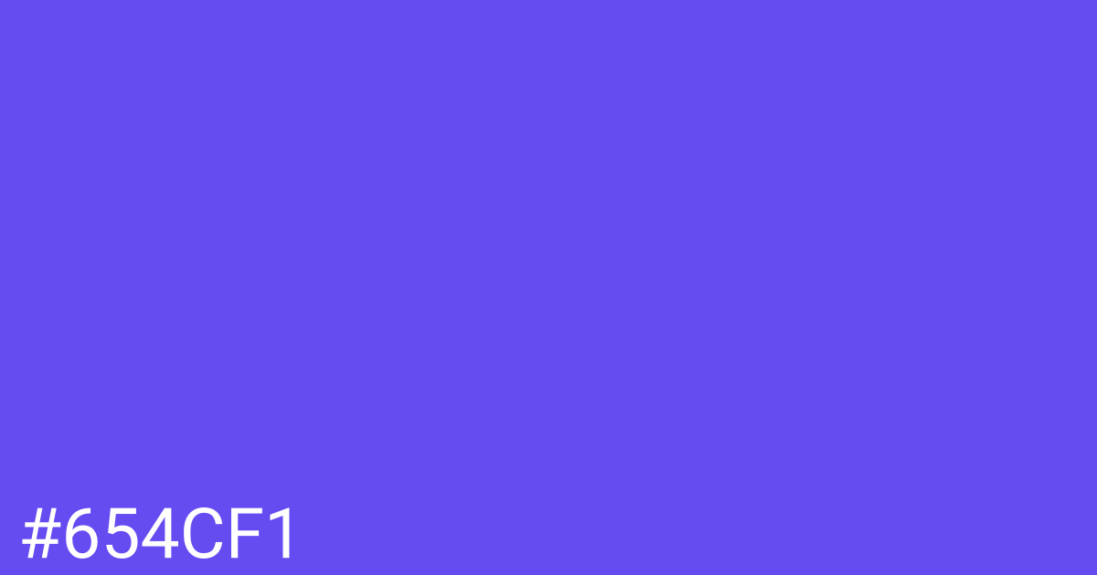 Hex color #654cf1 graphic