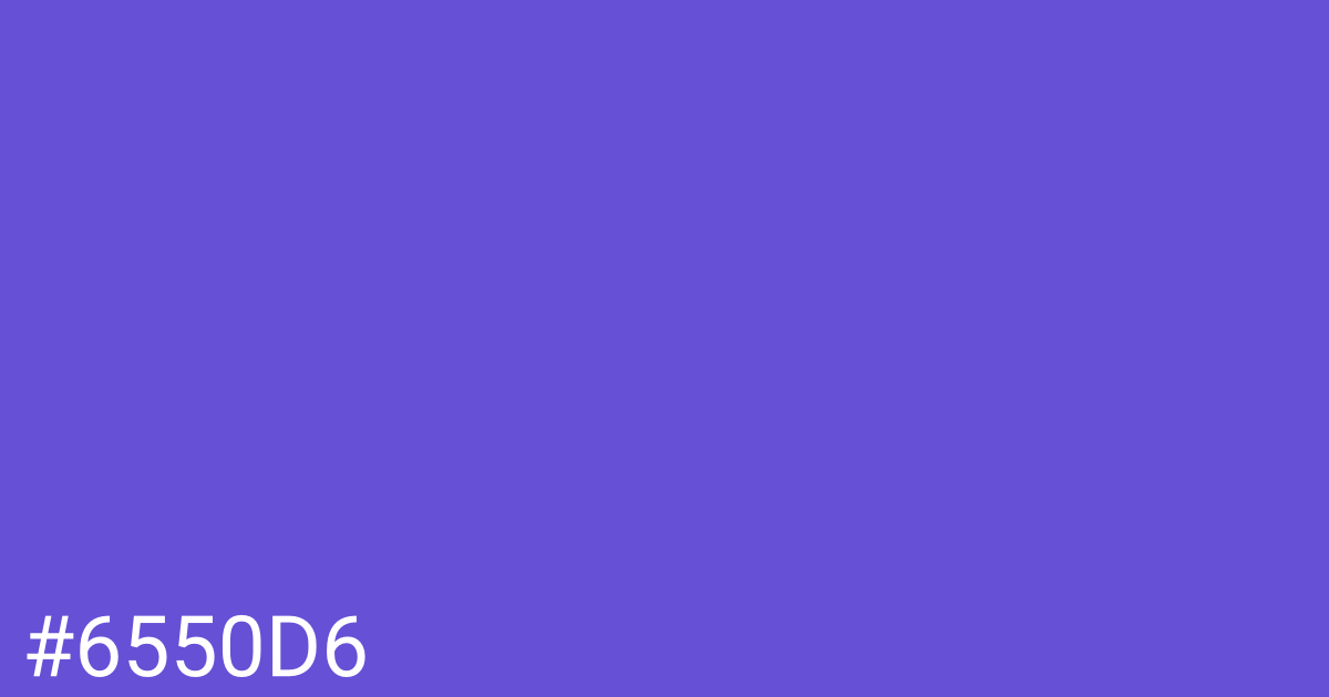 Hex color #6550d6 graphic