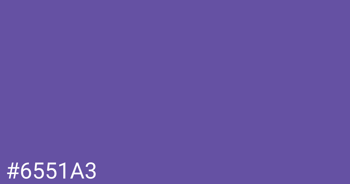 Hex color #6551a3 graphic