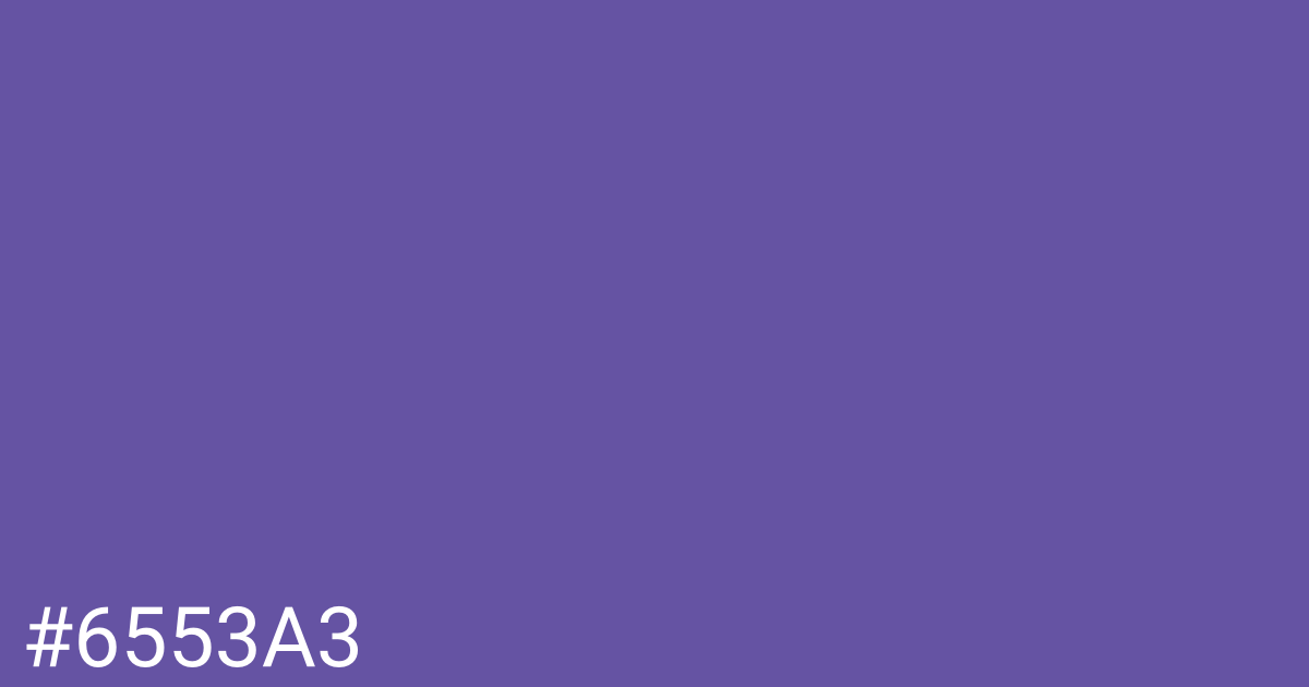 Hex color #6553a3 graphic